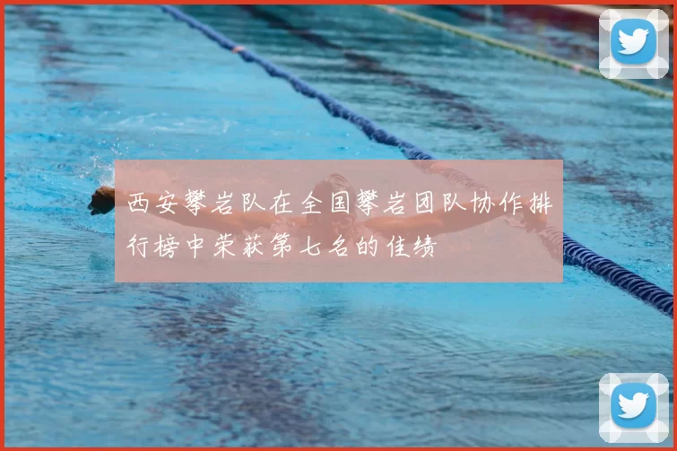 西安攀岩队在全国攀岩团队协作排行榜中荣获第七名的佳绩